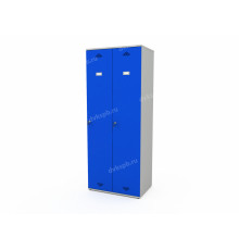 Шкаф гардеробный металлический COMFORT 2000/22 (800) серо-синий