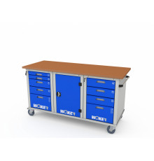 Верстак мобильный трехтумбовый WOKER PRO 3514.F30.1800